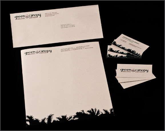 Green Canopy organic coffees busines identity system